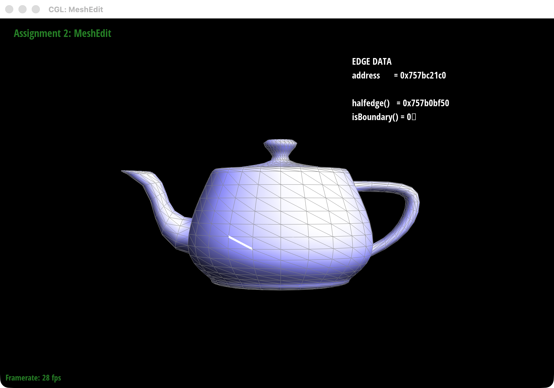 Mesh before edge flip