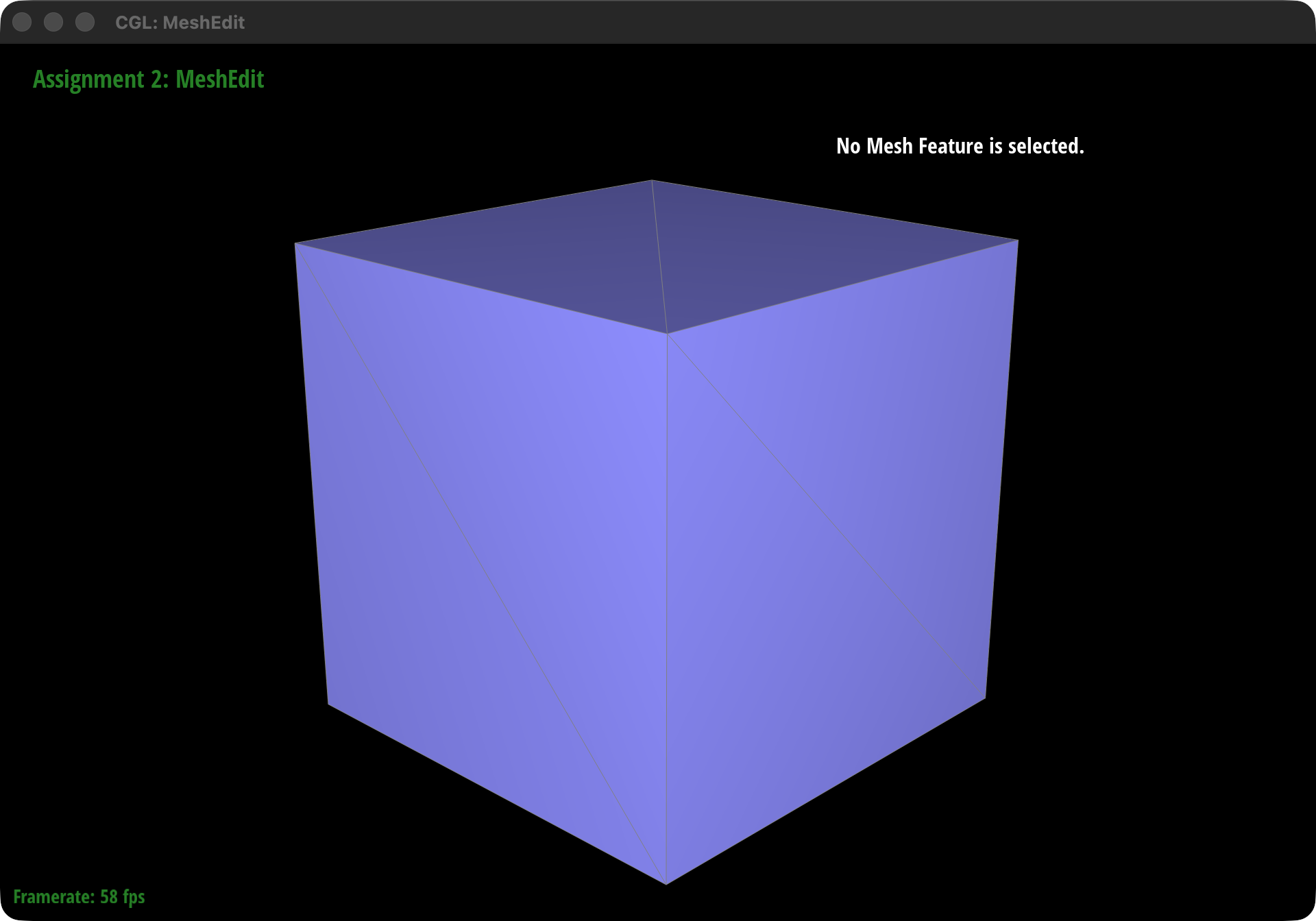 Cube before Loop subdivision