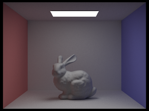Path-traced bunny render