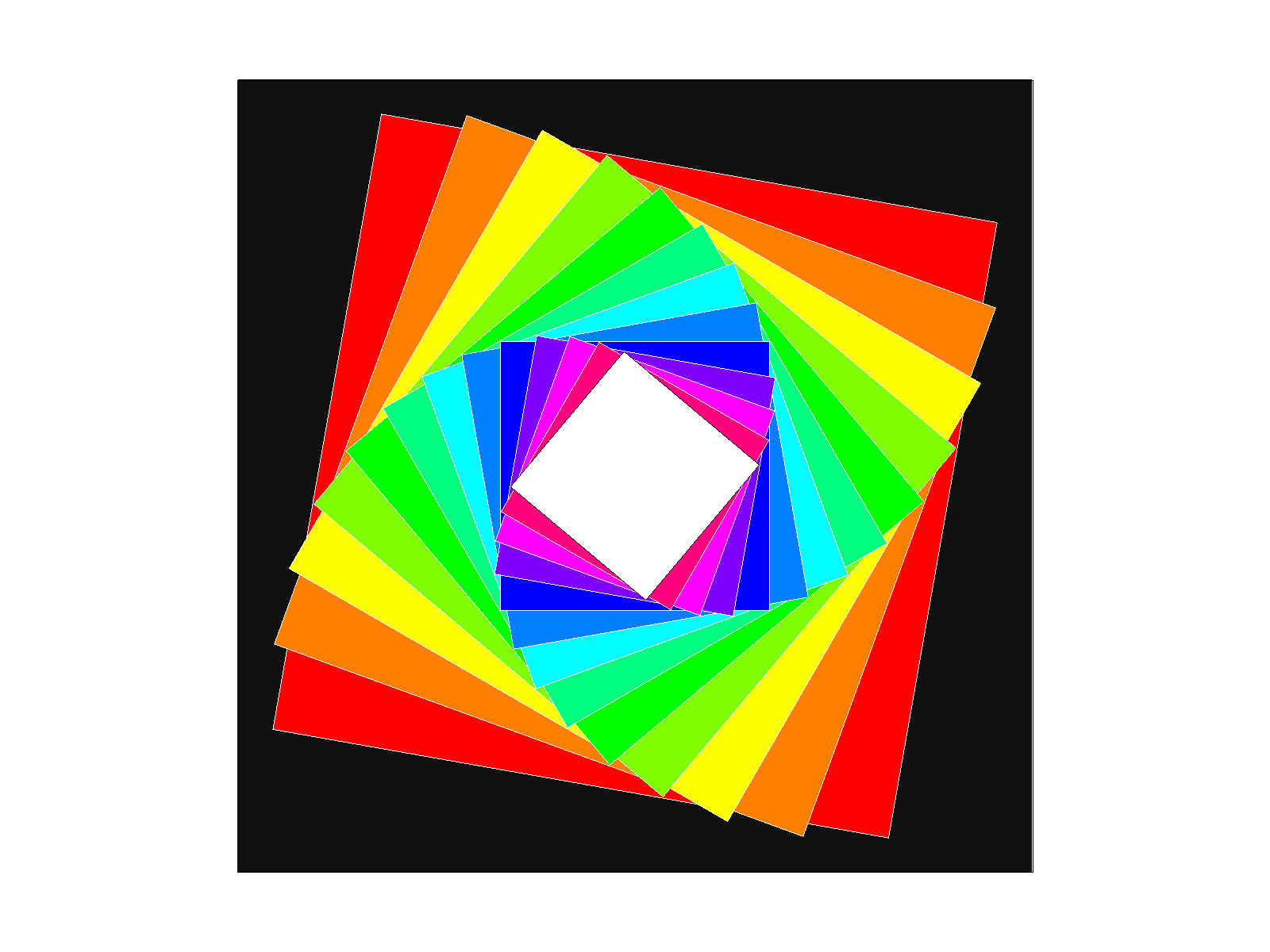 Concentric Spiral Square Pattern