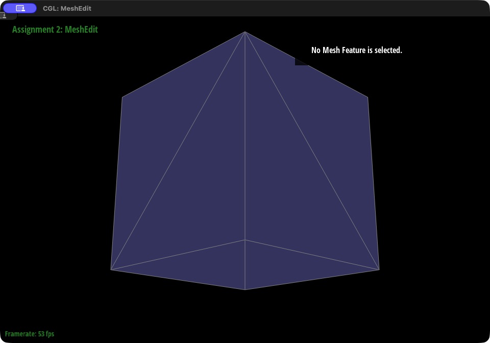 Original cube triangulation, subdivision level 0