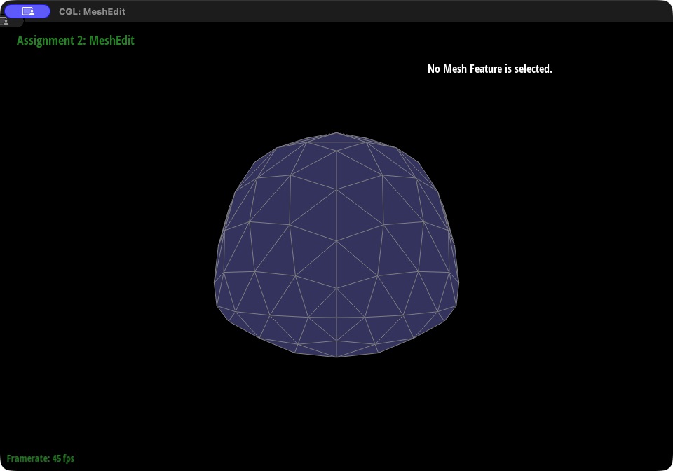 Original cube triangulation, subdivision level 2