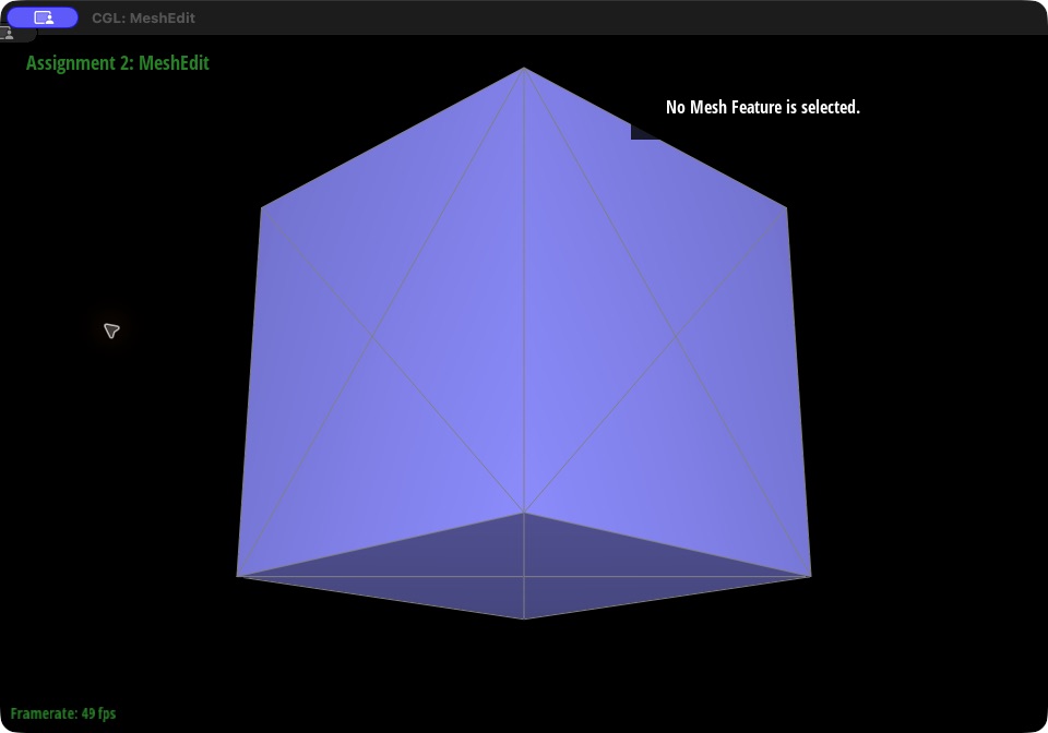 Cube with six face-center splits, subdivision level 0