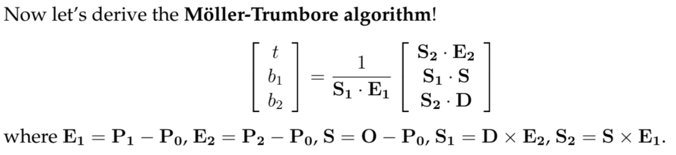 Notation for the algorithm